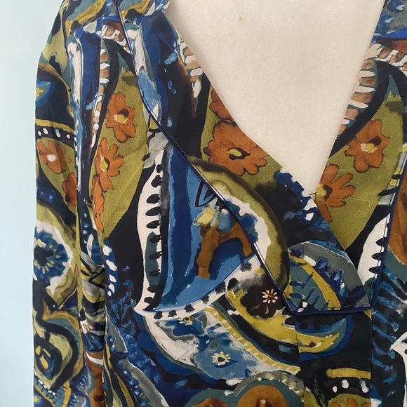 Lafayette 148 New York Silk Paisley blouse - Picture 9 of 9